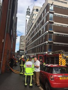 Three fire appliances from Ladywood and Kings Norton Fire Stations were called to Islington Gates, in Fleet Street